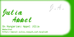 julia appel business card